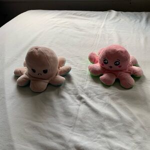 Squishmallows Pink and Cream Octopus Plush Set